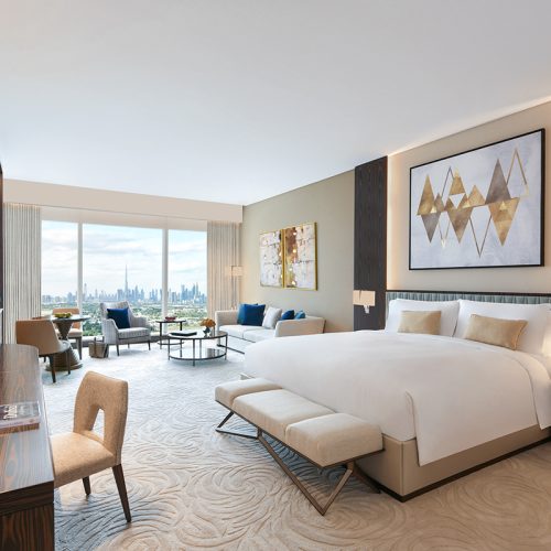 Sofitel-Dubai-Wafi-Luxury-Room-Bedroom-Skyline-View-Image1_WEB